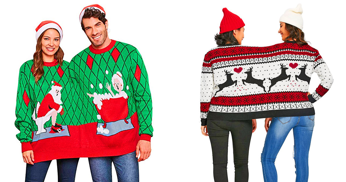 2 person ugly Christmas sweater